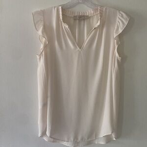Like new! Light cream LOFT sleeveless blouse